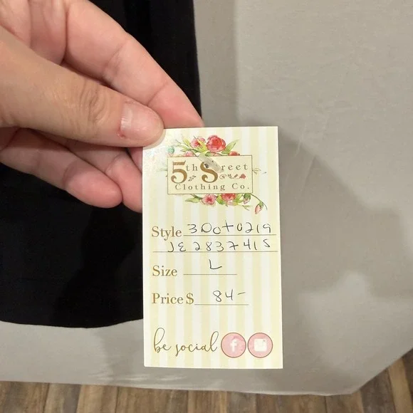 Three Dots Black Boat Neck Long Sleeve Supima Cotton T Shirt Made in USA Size L - Picture 4 of 8